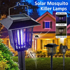 Piège à moustiques solaire | LED violette et blanche double | Autonomie de 8 à 10 heures | Jardin et terrasse