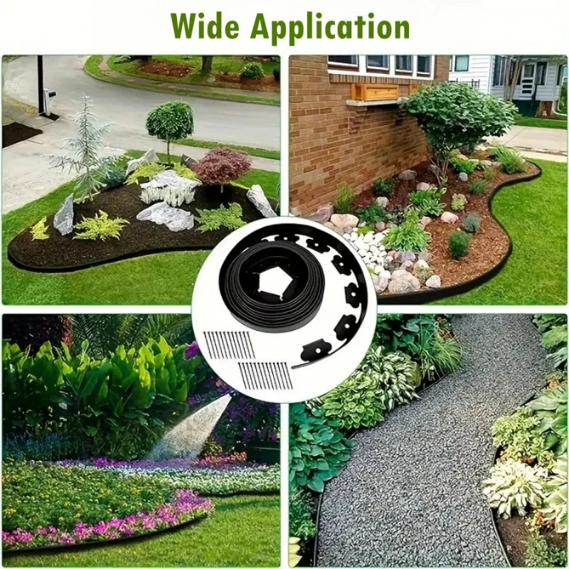 Bordure de Jardin | Barrière de Pelouse Flexible | Installation et Coupe Faciles | Design Durable