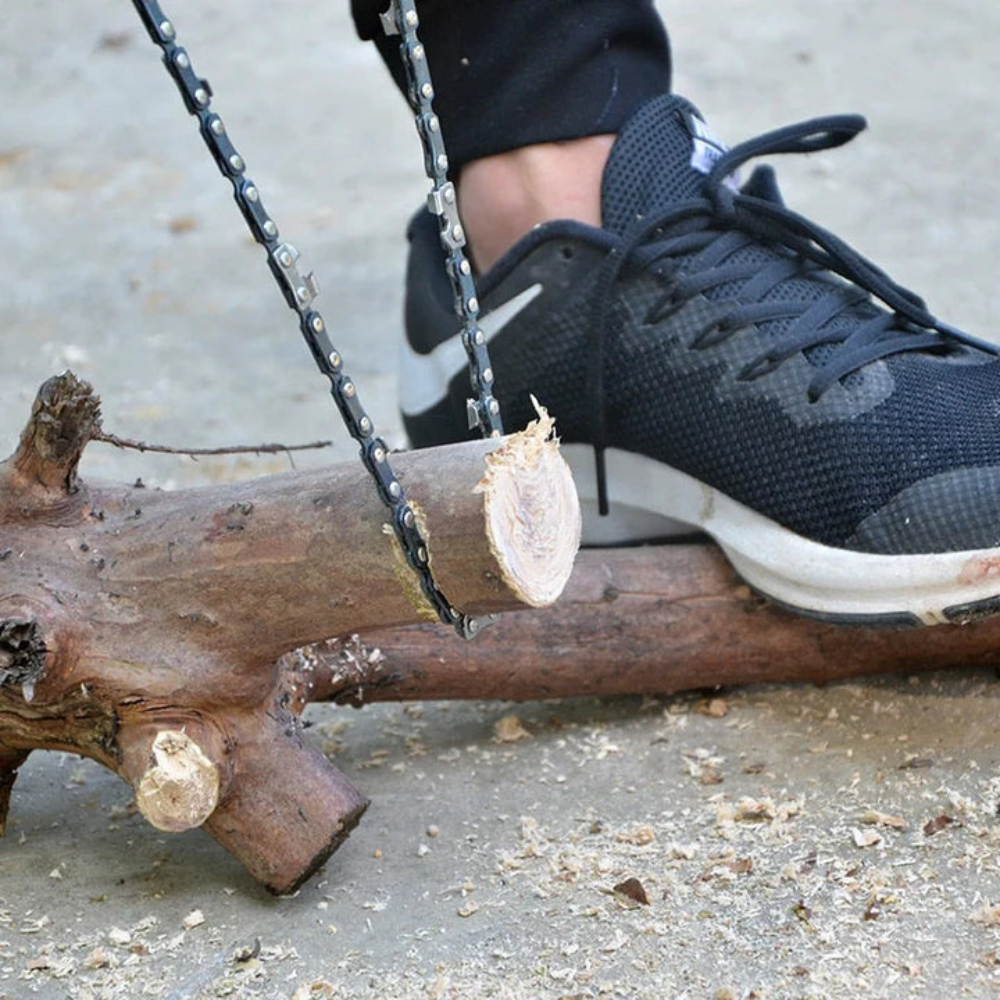 WoodSlice™ - Scie à chaîne de poche portable pour la coupe en extérieur