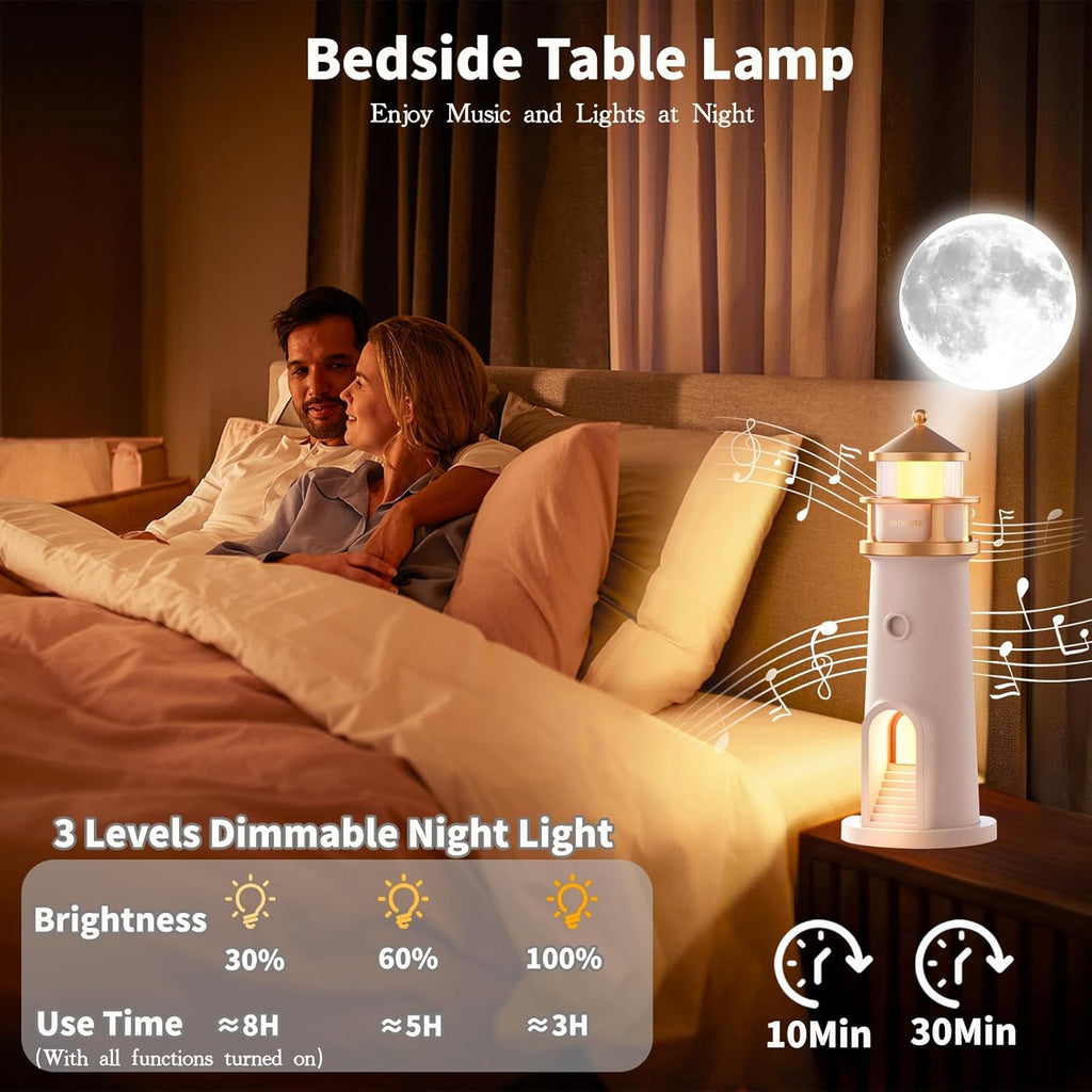LunaGlow - Détente instantanée et amélioration du sommeil avec une lumière lunaire apaisante