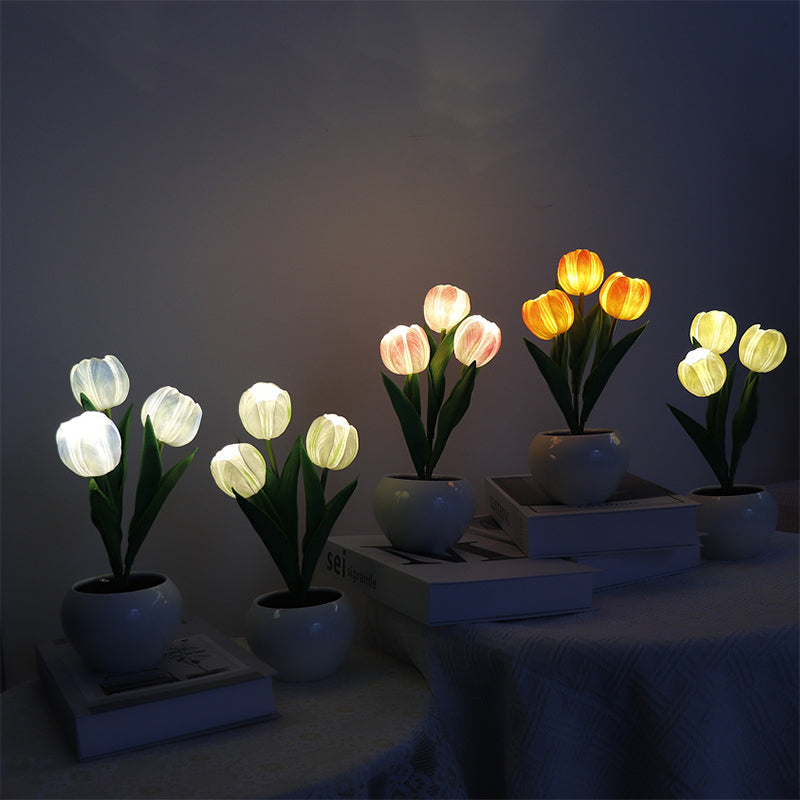 Lampe de table fleurie LumaBloom – Lumière chaude