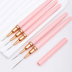 Set de pinceaux pour nail art | Pinceaux liner de précision | Lot de 5 tailles assorties | Finition professionnelle