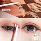 Bande Adhésive pour Double Paupière | Adhésif Activé par l'Eau | Fibrille en Dentelle 10 Feuilles | Aspect Naturel