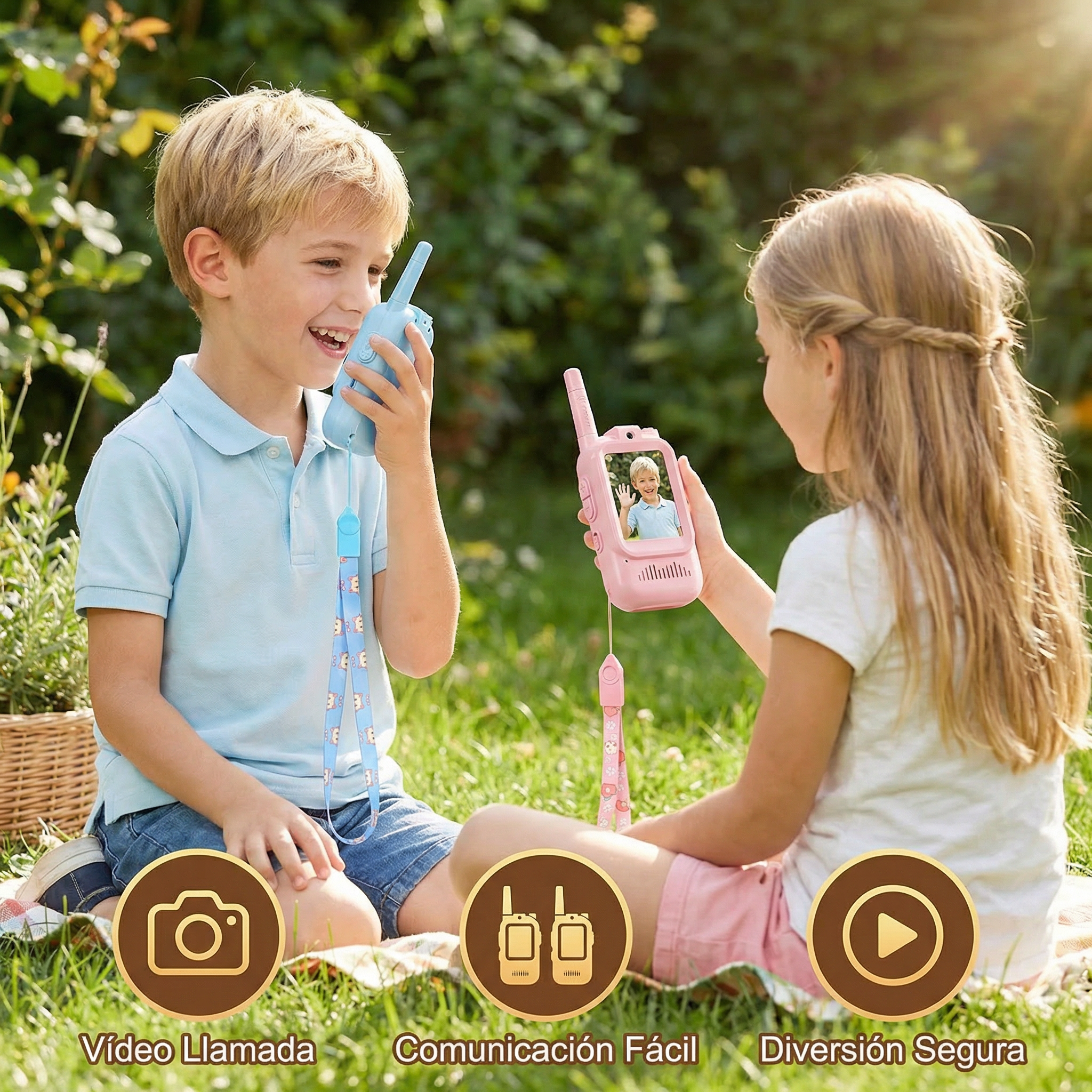 PlayPixie - Talkies-Walkies Enfants avec Caméra Intégrée