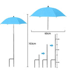 Parasol pour Plantes | Hauteur Réglable | Couverture 60 cm, Polyester Anti-UV | Résistant aux Intempéries