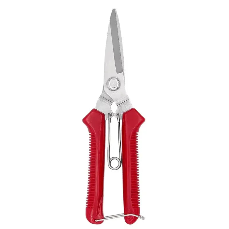 Sécateur de Jardinage | Tête Droite | Lame en Acier Inoxydable, 19 cm | Poignée Ergonomique Antidérapante