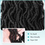 Extensions de cheveux Faux Locs | Style Crochet Résistant à la Chaleur | Fibre Synthétique Douce de 24 pouces