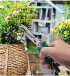 Sécateur de Jardinage | Tête Droite | Lame en Acier Inoxydable, 19 cm | Poignée Ergonomique Antidérapante