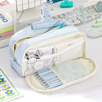 Trousse à crayons | Organiseur multi-sections grande capacité | Tissu durable | Rentrée scolaire