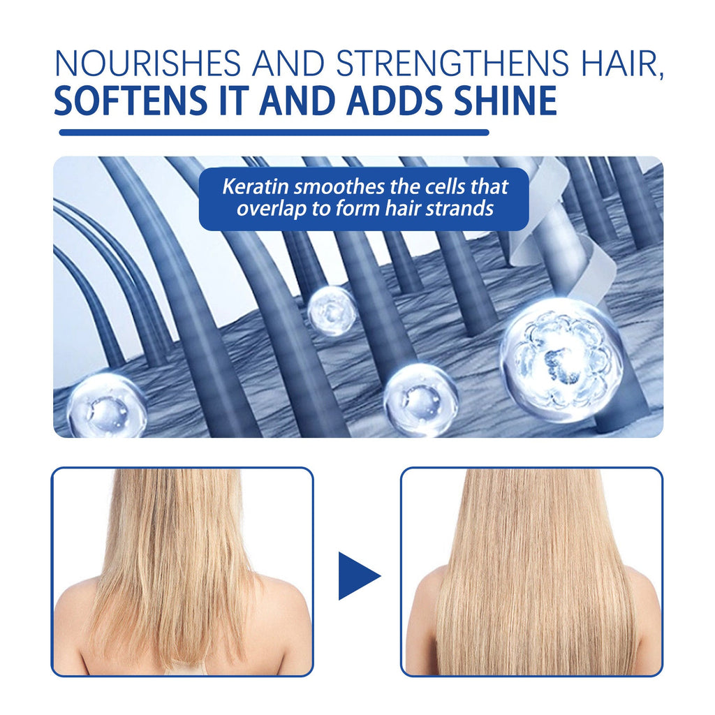 Soin anti-frisottis Velnora avec emballage pour améliorer la texture des cheveux