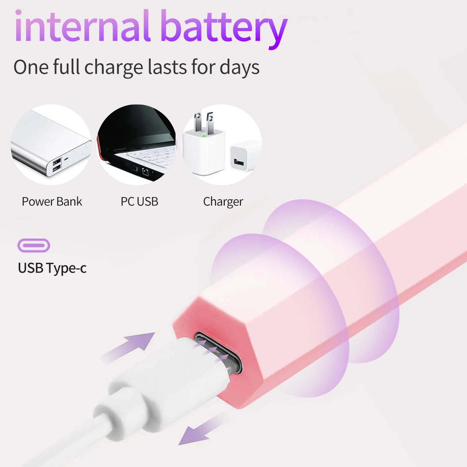 Lampe à ongles portable | Rechargeable 18W UV LED durcissante | Chargement USB-C & batterie intégrée