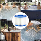 Cartouche de Filtre pour Bain à Remous et Spa | Filtration Haute Efficacité | Lot de 6 Remplacements | Maintient l'Eau Propre