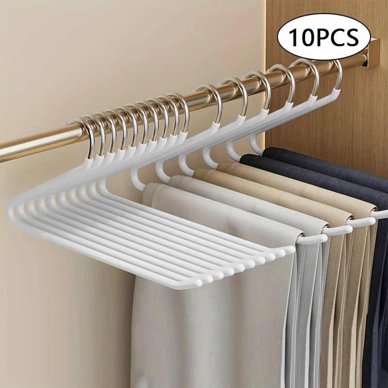 Cintres pour pantalons | Design ouvert & gain de place | Métal avec revêtement anti-rouille | Peut contenir 2–3 paires