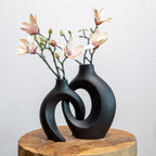 Floravault - Vase en Céramique Tissée pour Compositions Florales