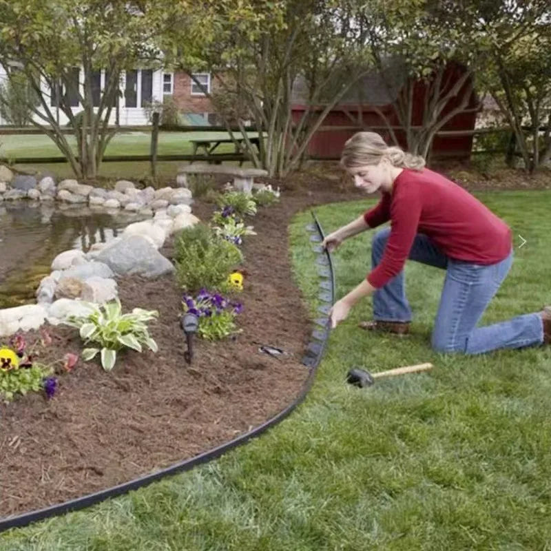 Bordure de Jardin | Barrière de Pelouse Flexible | Installation et Coupe Faciles | Design Durable