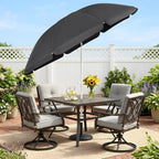 Parasol extérieur beige installé sur un balcon pour créer une zone d’ombre