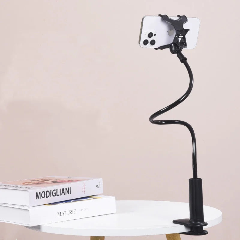 Support de téléphone à col de cygne réglable | Bras long et flexible | Base à pince & rotation à 360°