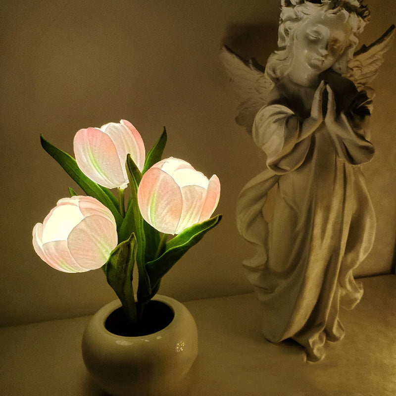 Lampe de table fleurie LumaBloom – Lumière chaude