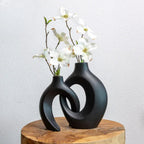 Floravault - Vase en Céramique Tissée pour Compositions Florales