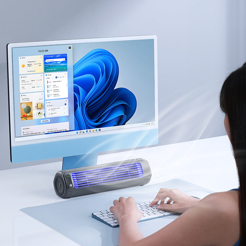 Climatiseur portable | Sans fil bureau et murale | Batterie 12 heures | Refroidissement compact