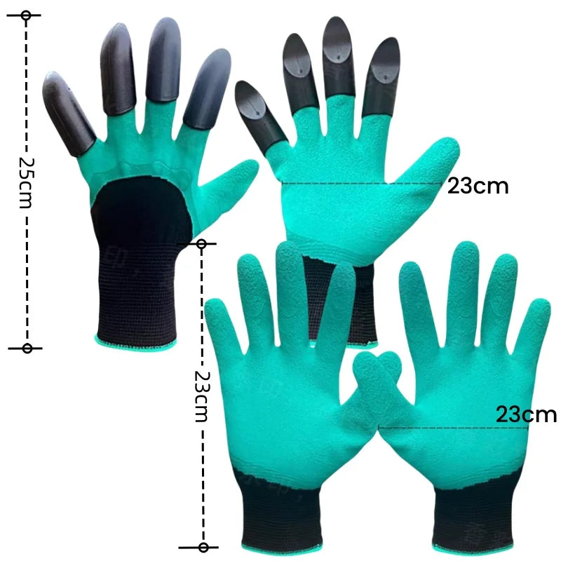 Gants de jardinage | Griffes intégrées pour creuser | Latex résistant aux perforations | Prise en main confortable