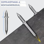 Double Head Base Pin™ - Clous Double Tête Galvanisés pour Plinthes