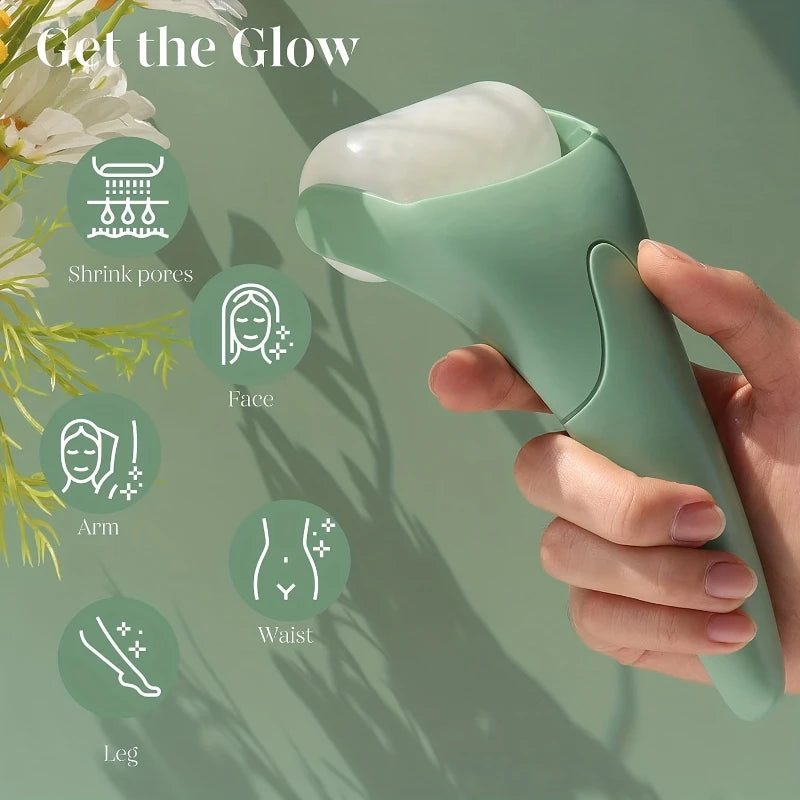 Rouleau de glace pour le visage | Masseuse portative rafraîchissante | Pour visage et yeux | Spa à domicile