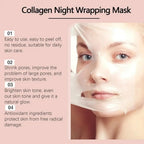 Masque peeling au collagène | Soin enveloppant de nuit | Hydratation profonde et raffermissant
