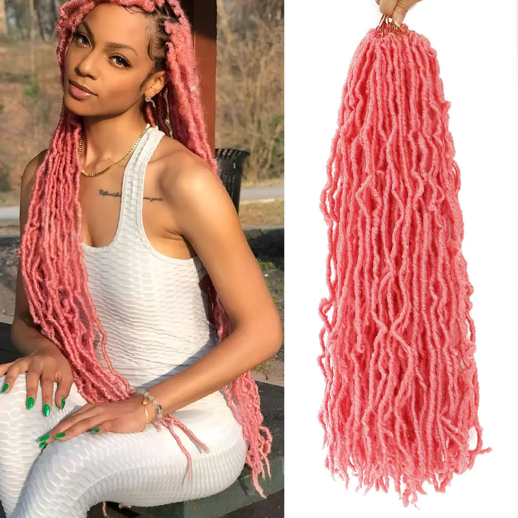 Extensions de cheveux Faux Locs | Style Crochet Résistant à la Chaleur | Fibre Synthétique Douce de 24 pouces
