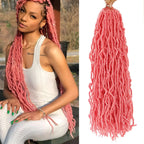 Extensions de cheveux Faux Locs | Style Crochet Résistant à la Chaleur | Fibre Synthétique Douce de 24 pouces