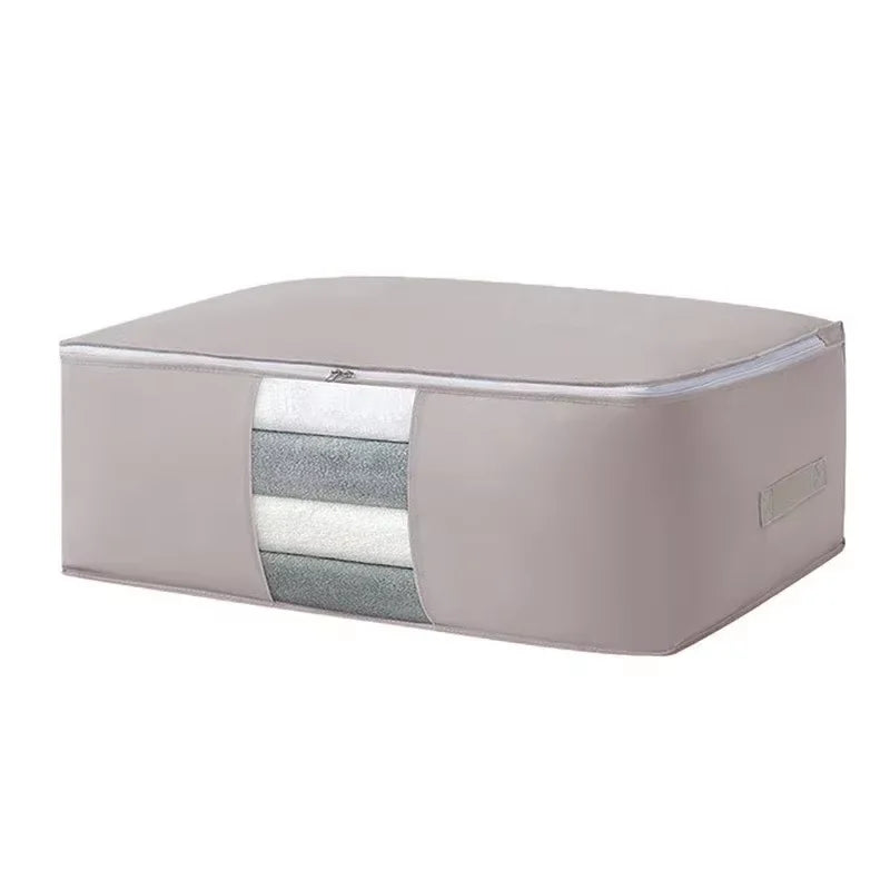 Sac de rangement pliable | Tissu non tissé anti-poussière | Fermeture éclair et poignées | Gain de place