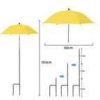 Parasol pour Plantes | Hauteur Réglable | Couverture 60 cm, Polyester Anti-UV | Résistant aux Intempéries