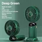 Ventilateur portable cou/à main/de bureau | 5 vitesses & inclinaison réglable | Affichage LED & batterie externe