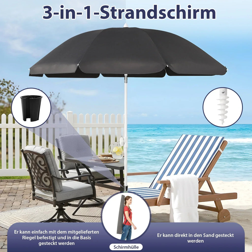 Vue rapprochée du tissu du parasol offrant une protection solaire UPF50+
