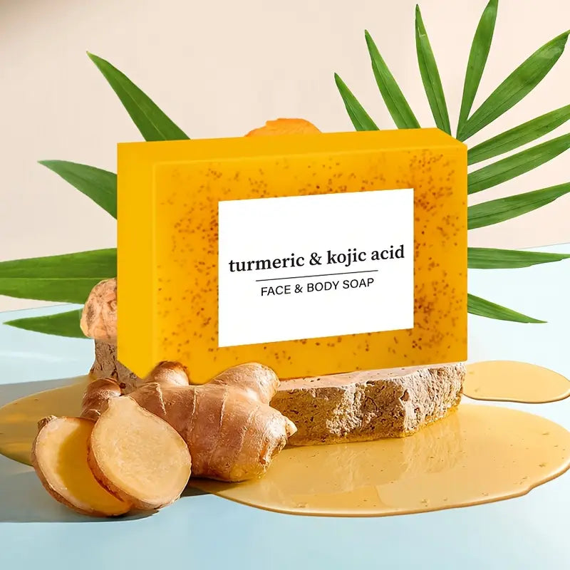 BrightenEase - Savon Éclaircissant Curcuma et Acide Kojique