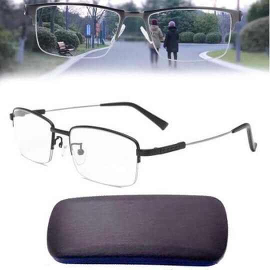 Lunettes progressives pour adultes | Verres adaptatifs | Protection contre la lumière bleue et les UV | Confort optimal