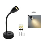 Lampe de lecture pour camping-car | Lampe LED à col de cygne | Construction en aluminium | Charge rapide USB-C 12–24V