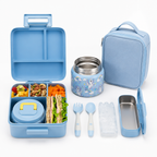 Intérieur de la lunch box isotherme montrant ses compartiments séparés