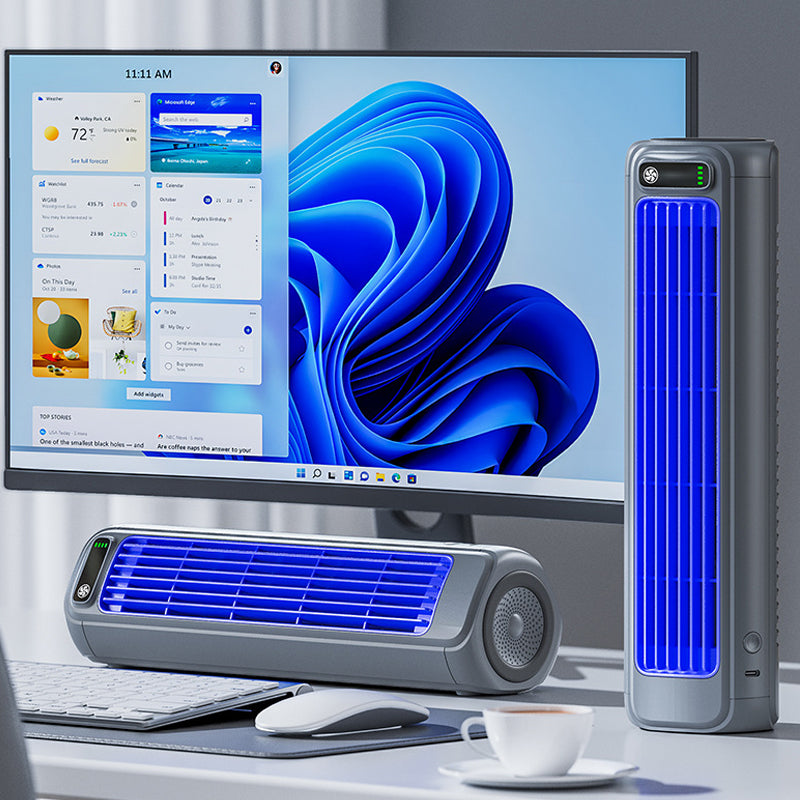 Climatiseur portable | Sans fil bureau et murale | Batterie 12 heures | Refroidissement compact