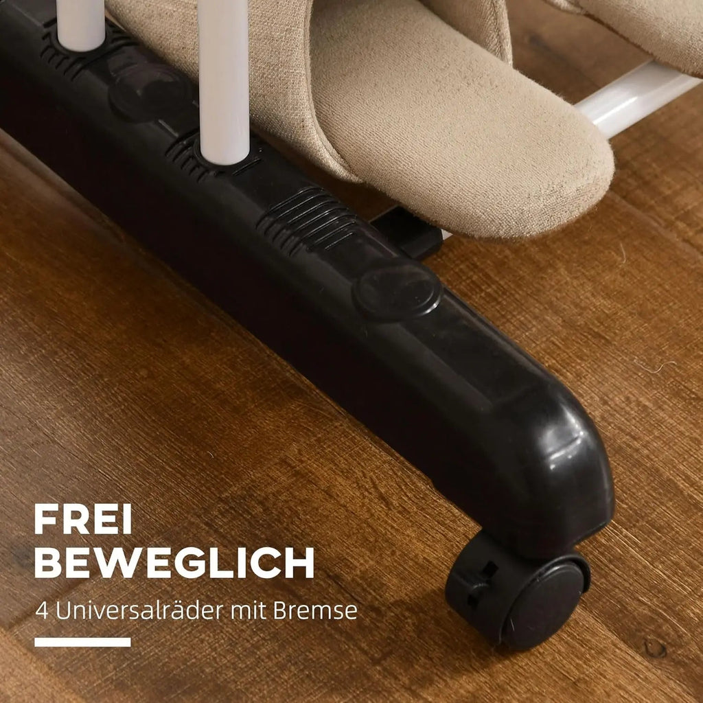 Séchoir à Vêtements | 4 Niveaux Pliables | Acier Thermolaqué, Roues Verrouillables | Usage Intérieur/Extérieur