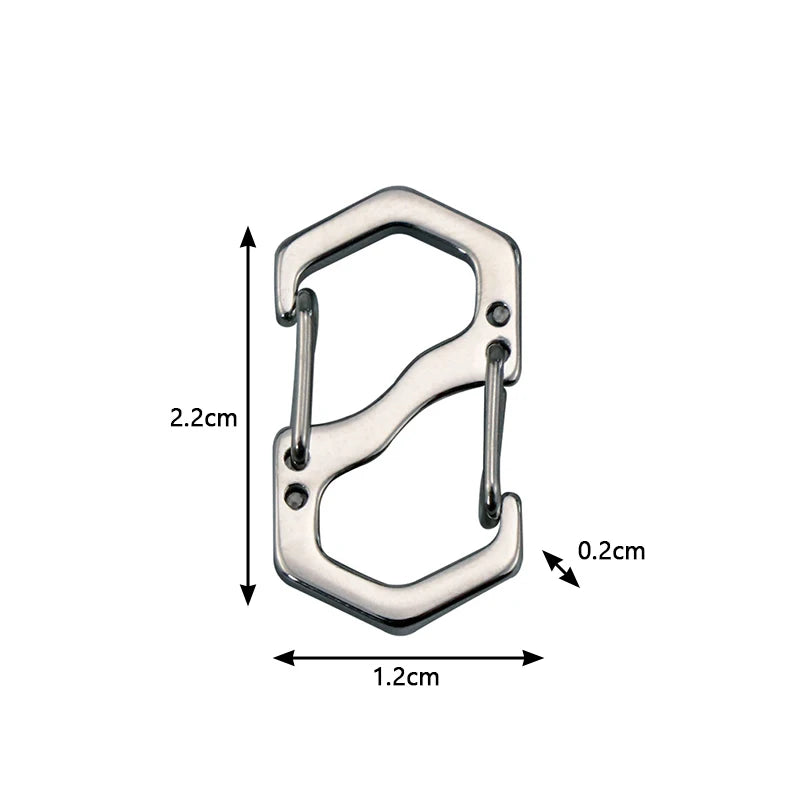 Mousqueton en S | Acier Inoxydable Verrouillable | Compact et Léger
