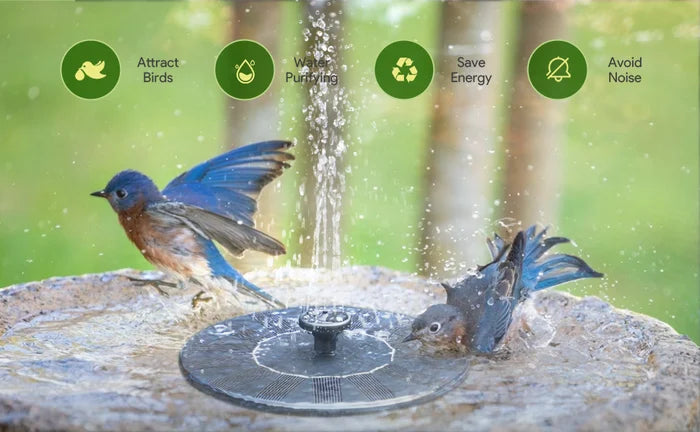 SunLuxe - Fontaine Solaire Autonome pour Jardin et Bassin