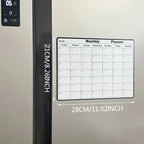 Calendrier Magnétique pour Réfrigérateur | Planificateur Mensuel Effaçable à Sec | Bloc-Notes Tableau Blanc