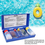 Kit de test d'eau de piscine | Test pH et chlore | Kit portable avec couleurs | Résultats précis