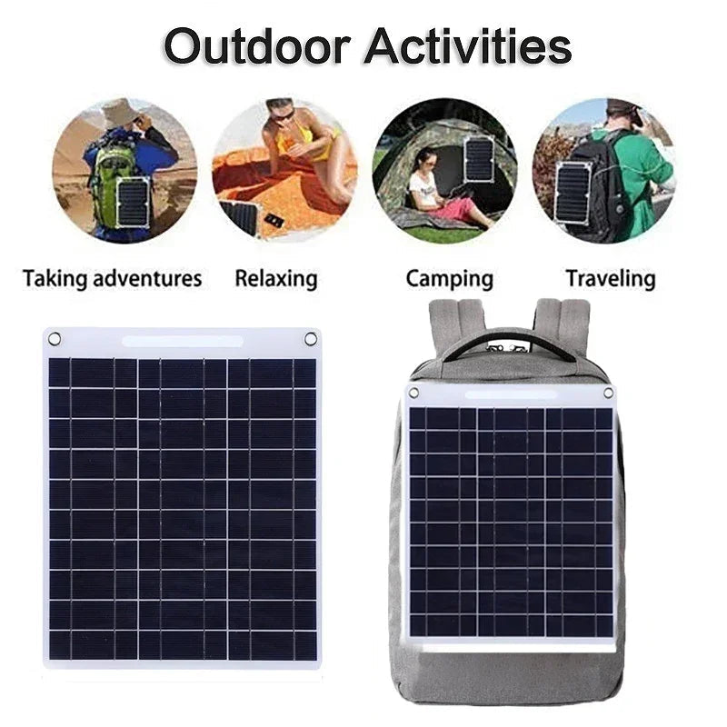 Panneau Solaire Portable pour Camping | 100W Haute Efficacité | Double Sortie USB
