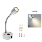 Lampe de lecture pour camping-car | Lampe LED à col de cygne | Construction en aluminium | Charge rapide USB-C 12–24V