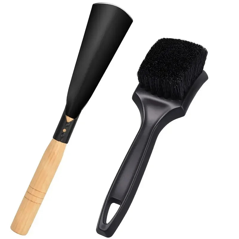 Kit de nettoyage Clarmow pour tondeuse avec grattoir et brosse à manche métallique