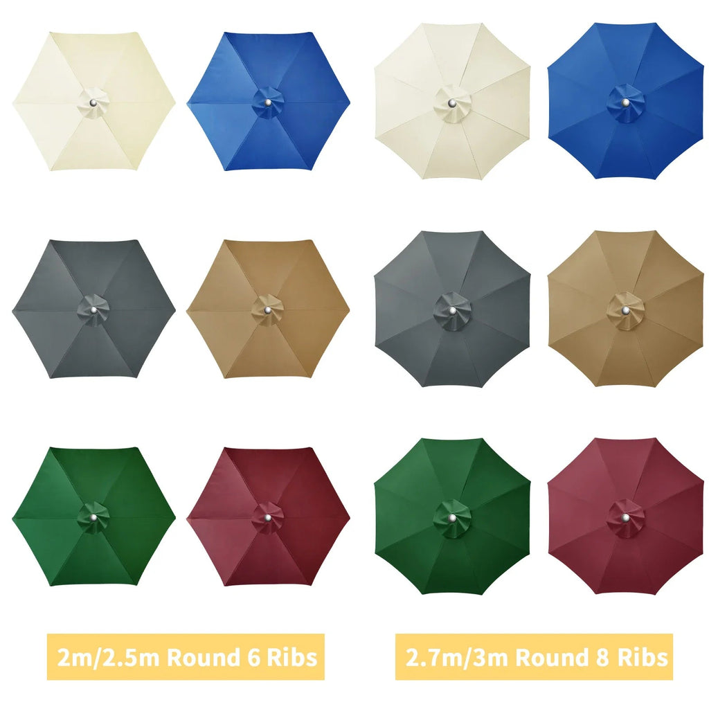 Toile de parasol de remplacement | Design ventilé et imperméable | Polyester