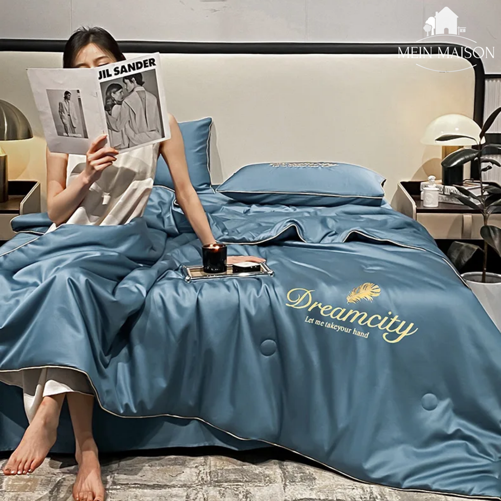 Couverture d'été pour dormeurs chauds | Tissu rafraîchissant en soie glacée | Respirant et lavable en machine