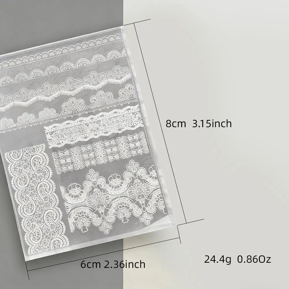 Moule pour Art des Ongles | Rose en Dentelle 3D & Motif Français à Carreaux Creux | Silicone | Manucure DIY Facile